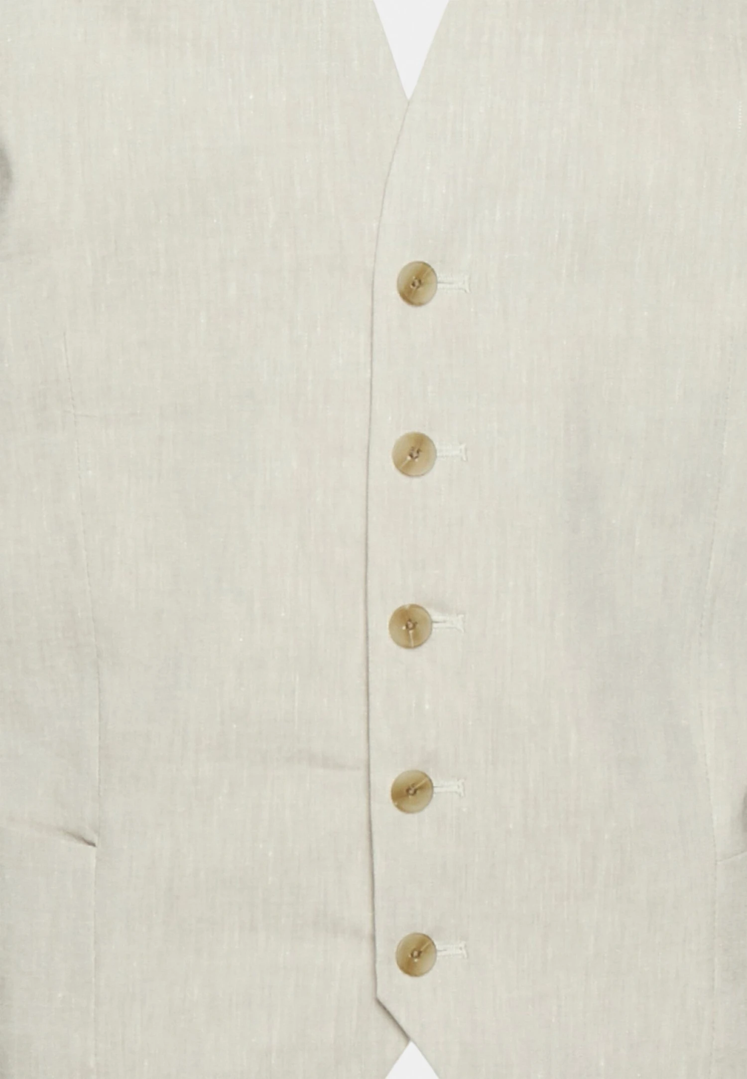 Selected Homme Slhlim Piet- Waistcoat - Sand - Image 3