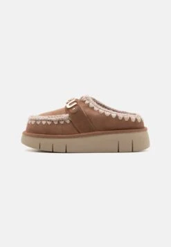 Mou BOUNCE CLOG METAL LOGO - Mules - Pink Brown