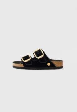 Birkenstock ARIZONA BB EXQ TEX VELVET BLACKN - REGULAR - Mules - Black