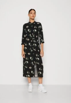 Vero Moda Vmeasy 3/4 Long Shirt Dress - Shirt Dress - Black/Ann
