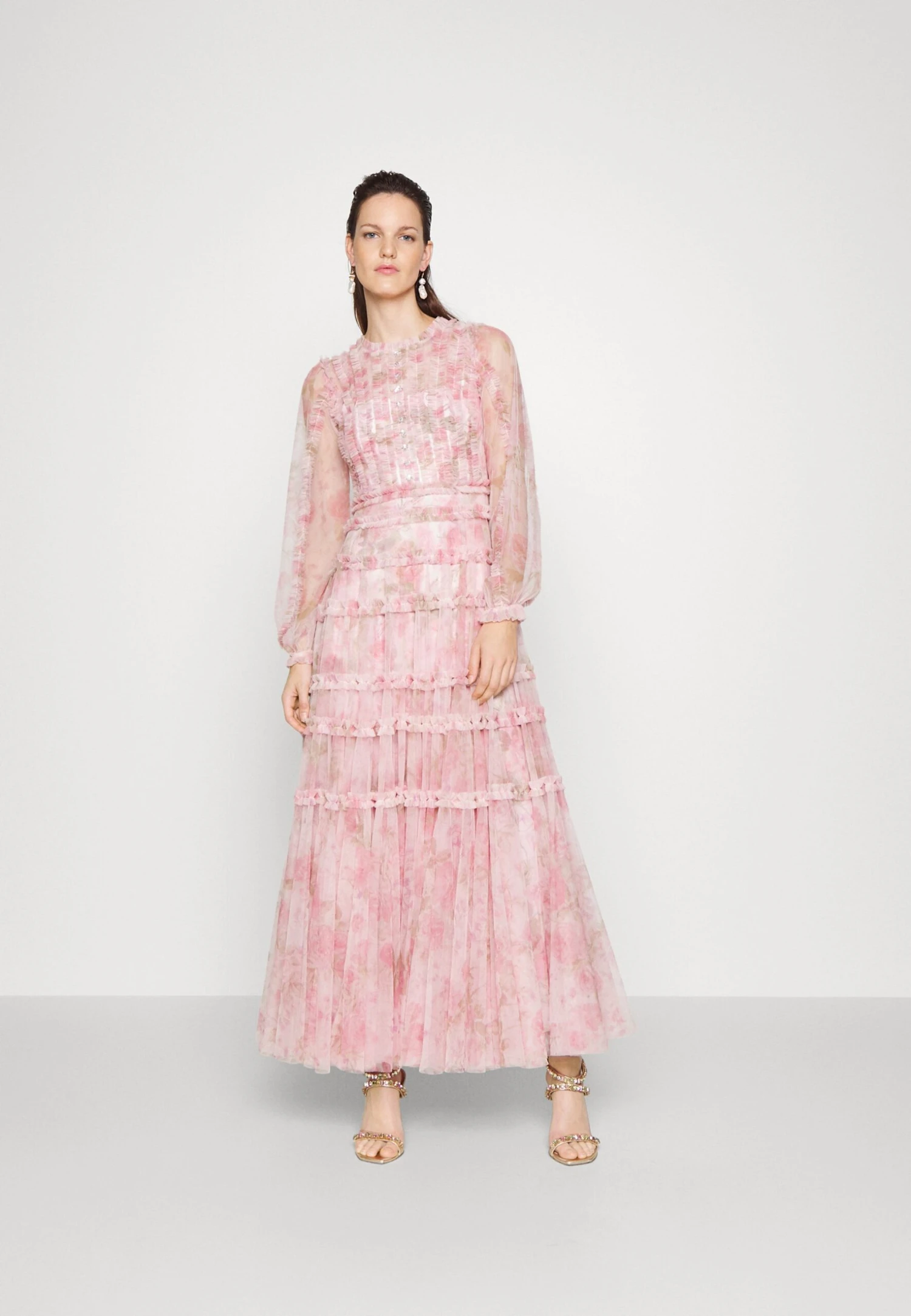 Needle & Thread Rose Bluebell Esme Gown - Occasion Wear - Tinted Pink