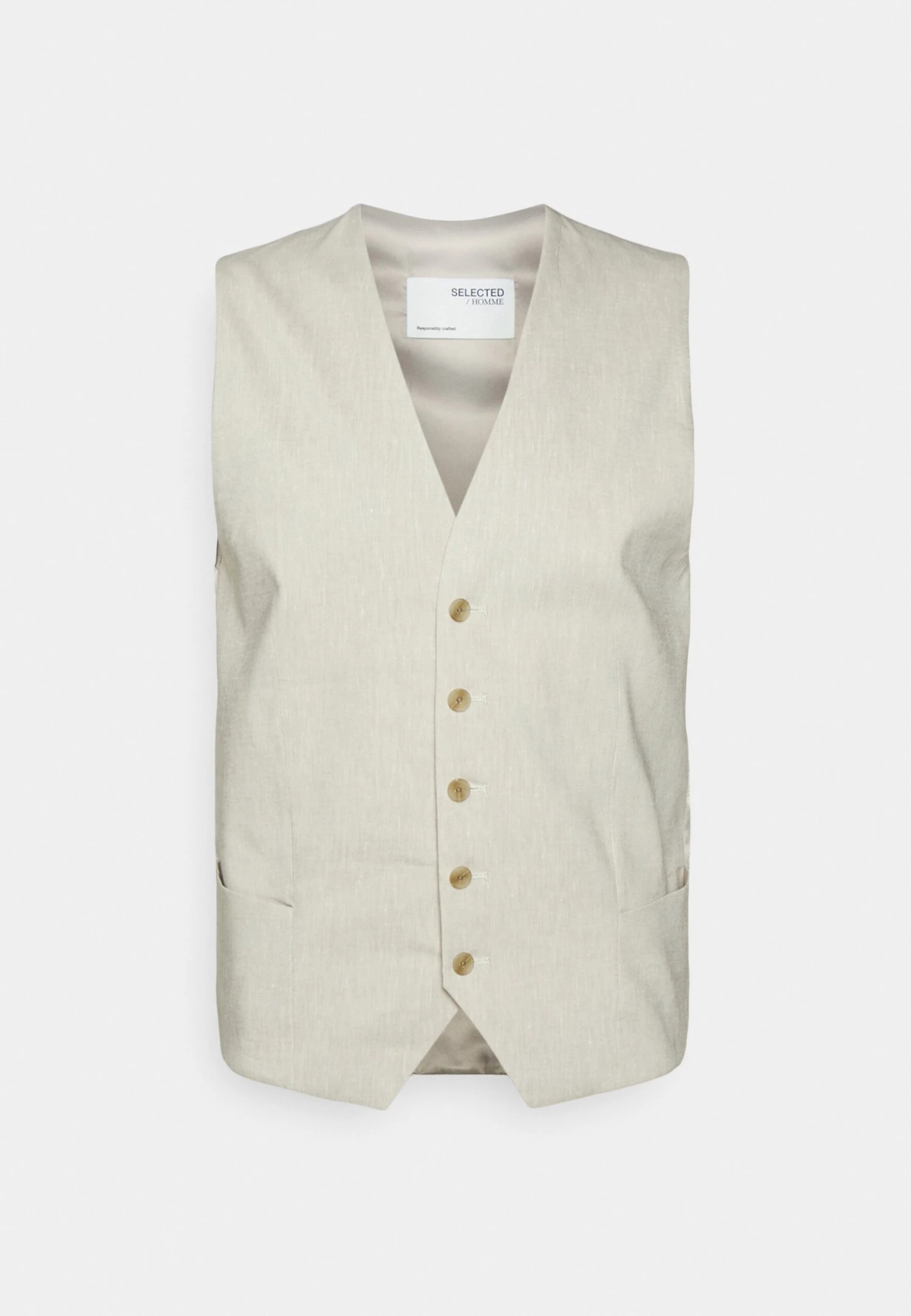Selected Homme Slhlim Piet- Waistcoat - Sand