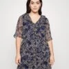Vero Moda Curve Vmdora Kaya Short Dress - Day Dress - Navy Blazer/Dora