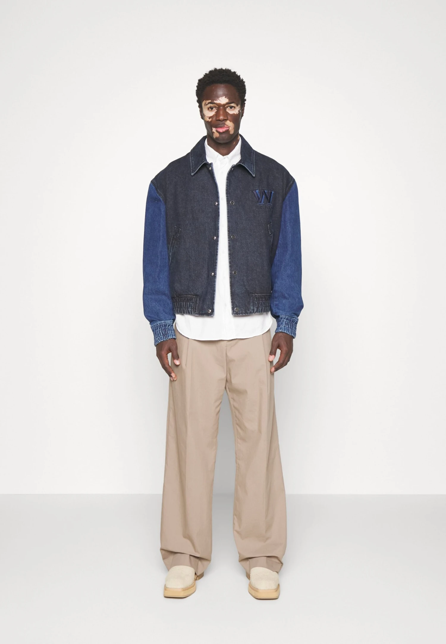 Mens Jumper - Denim Jacket - Blue - Image 5