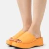 Monki Heeled Mules - Orange