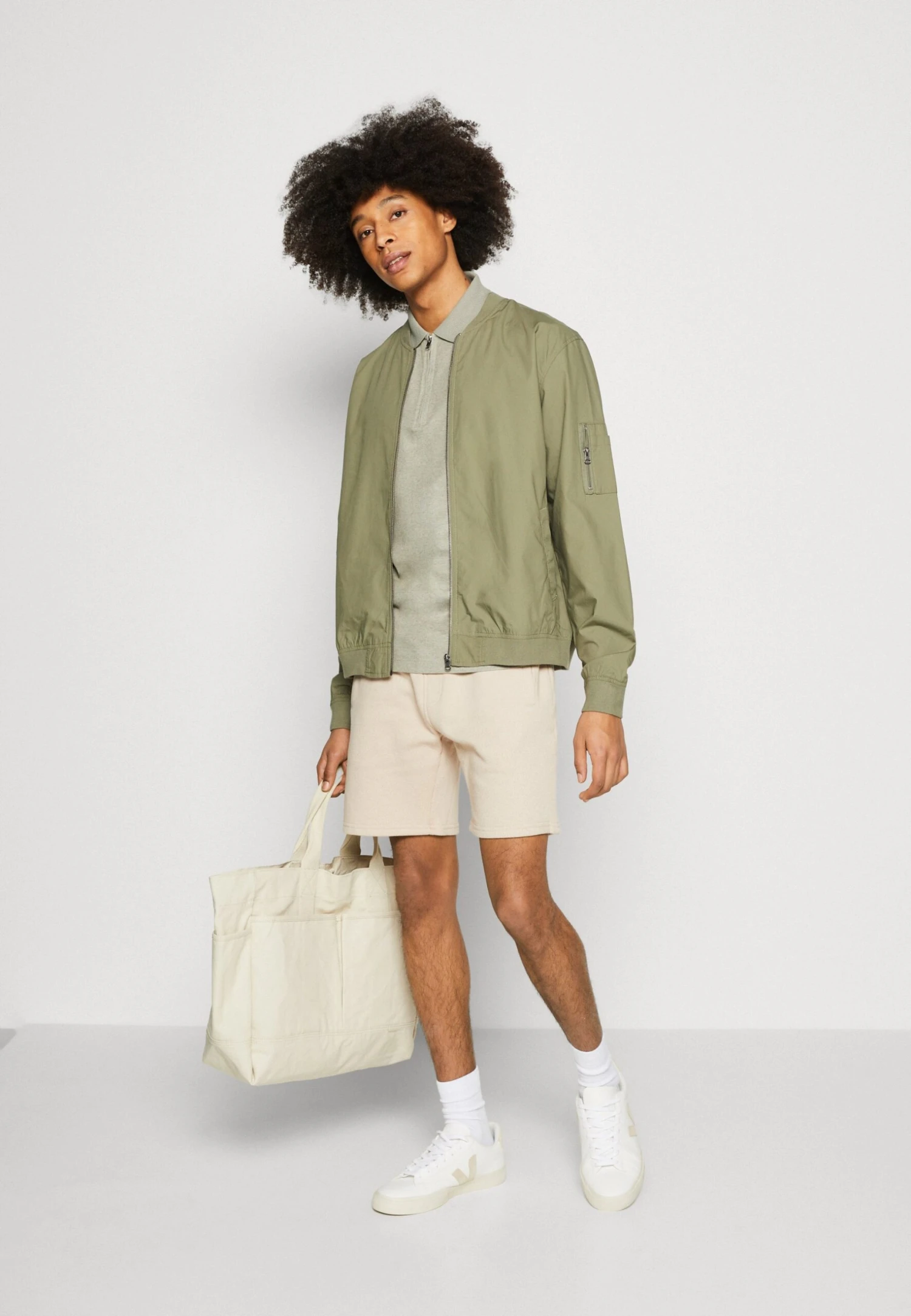 Pier One Bomber Jacket - Olive - Image 2
