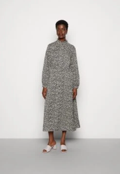 Marc O'Polo Dress Shirt StyleFeminine Gathering Kent Collar Midi Length - Shirt Dress - Multi