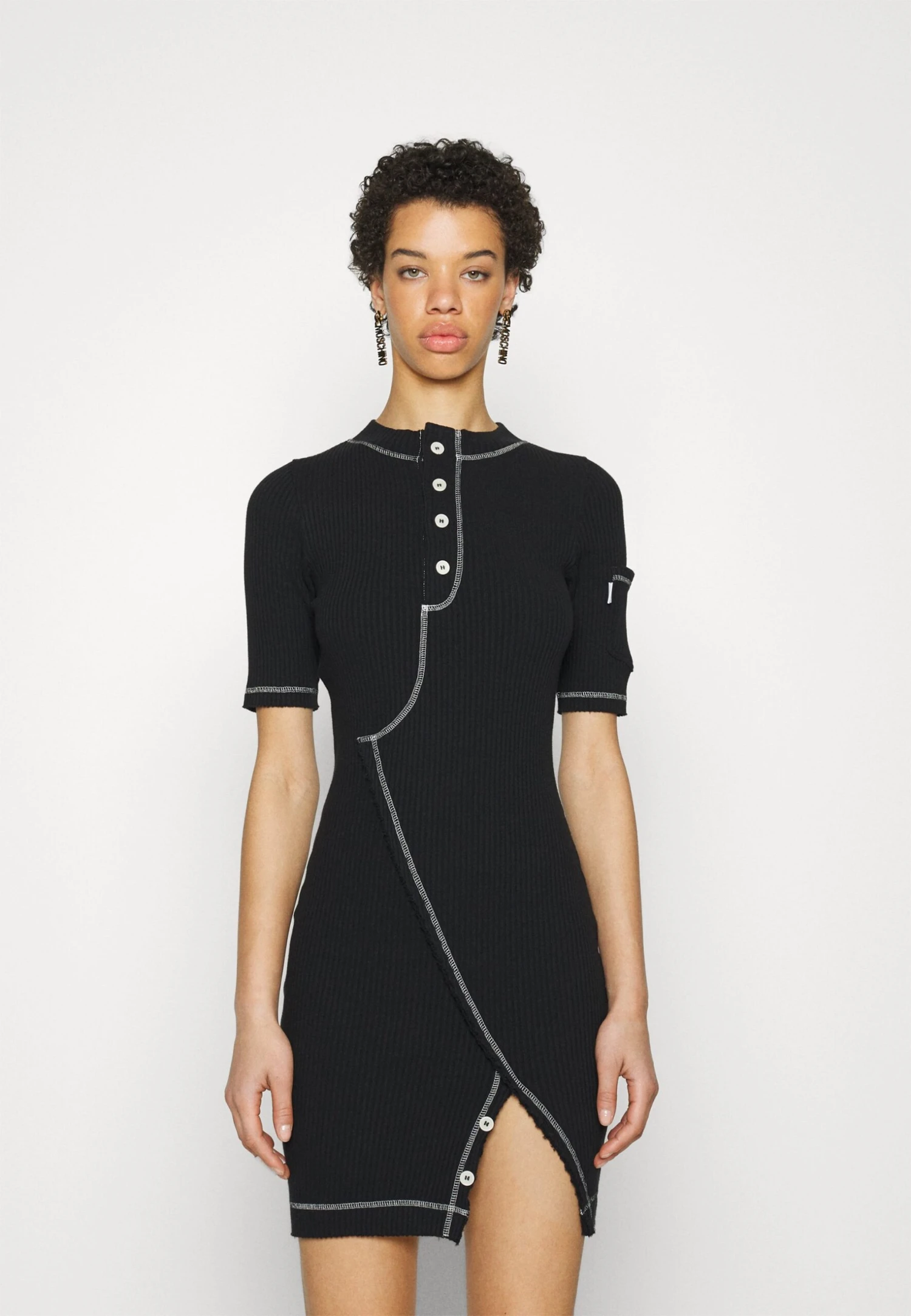 Dress - Jumper Dress - Fantasy Black