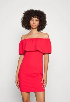 Vero Moda Vmdorty Off Shoulder Short Dress - Jersey Dress - Bittersweet