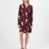 ONLY ONLCIKKA SHIRT DRESS - Shirt Dress - Dark Red