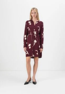 ONLY ONLCIKKA SHIRT DRESS - Shirt Dress - Dark Red