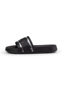 Fila MORRO BAY LOGO - Pool Slides - Black Silver