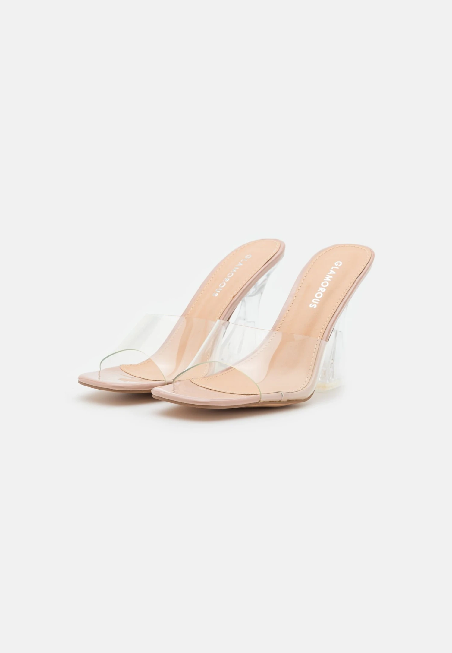 Glamorous Heeled Mules - Clear - Image 3