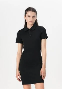 Pieces PCKITTE POLO SHORT NOOS - Shift Dress - Black
