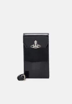 Vivienne Westwood Shiny Patent Phone Bag Unisex - Across Body Bag - Black