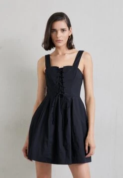 Staud Mini Sutton Dress - Day Dress - Black