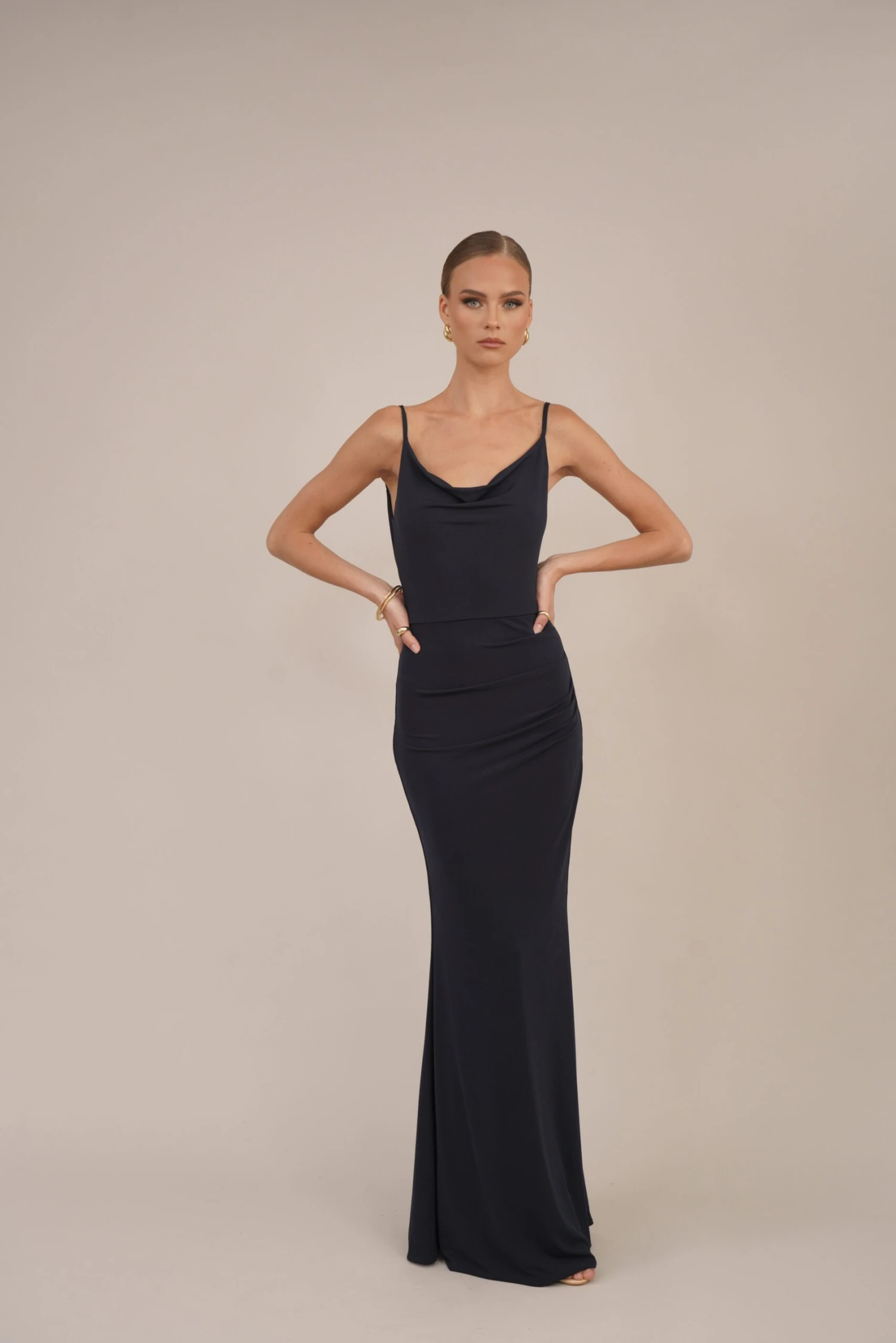 Wal G TASHA BACK MAXI DRESS - Occasion Wear - Navy Blue - Image 2