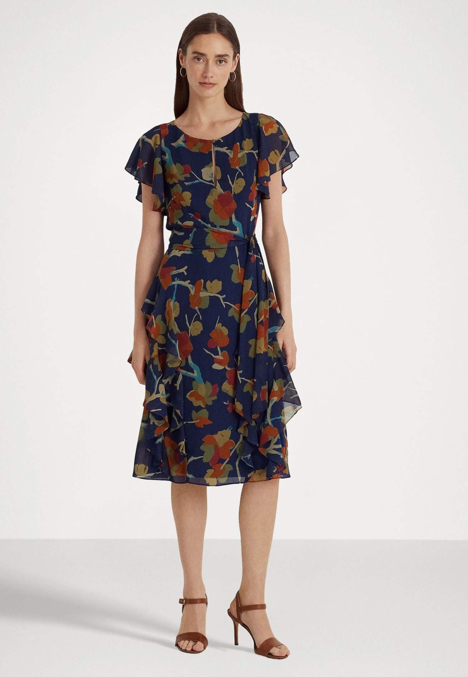 Alashany Short Sleeve Day Dress - Day Dress - Blue Multi - Image 2
