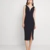Wal G Chantelle Midi Dress - Jersey Dress - Navy Blue