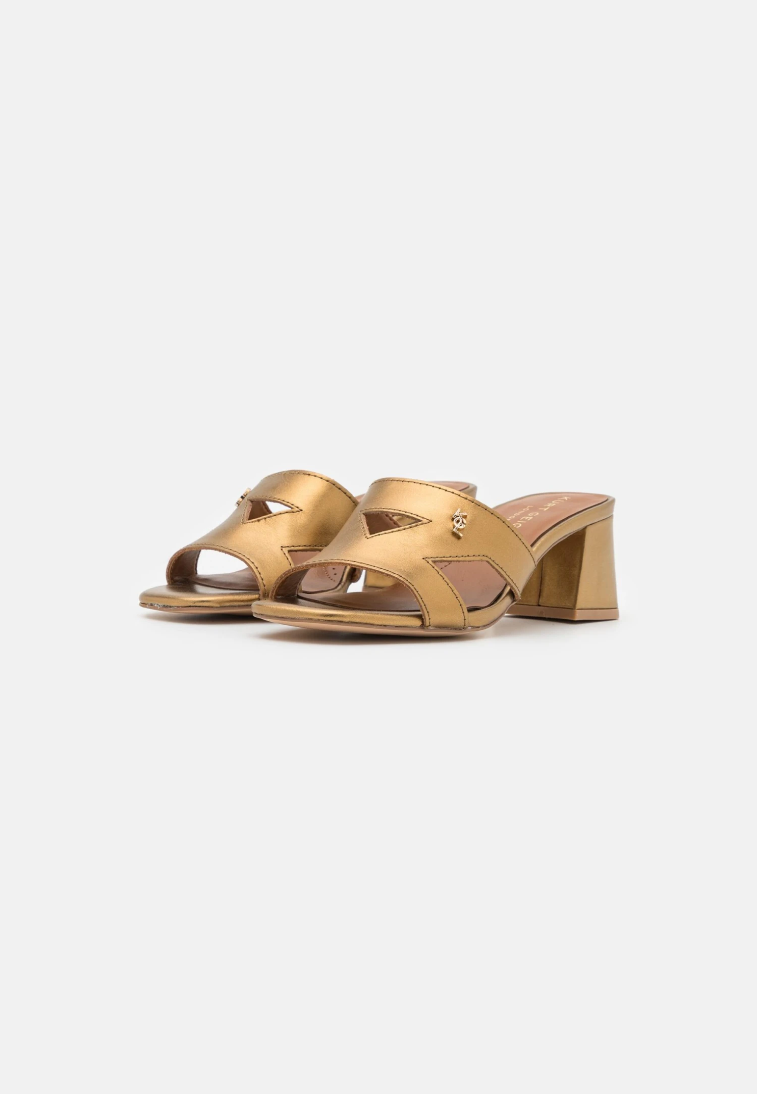 Kurt Geiger London Odina Block - Heeled Mules - Gold - Image 3