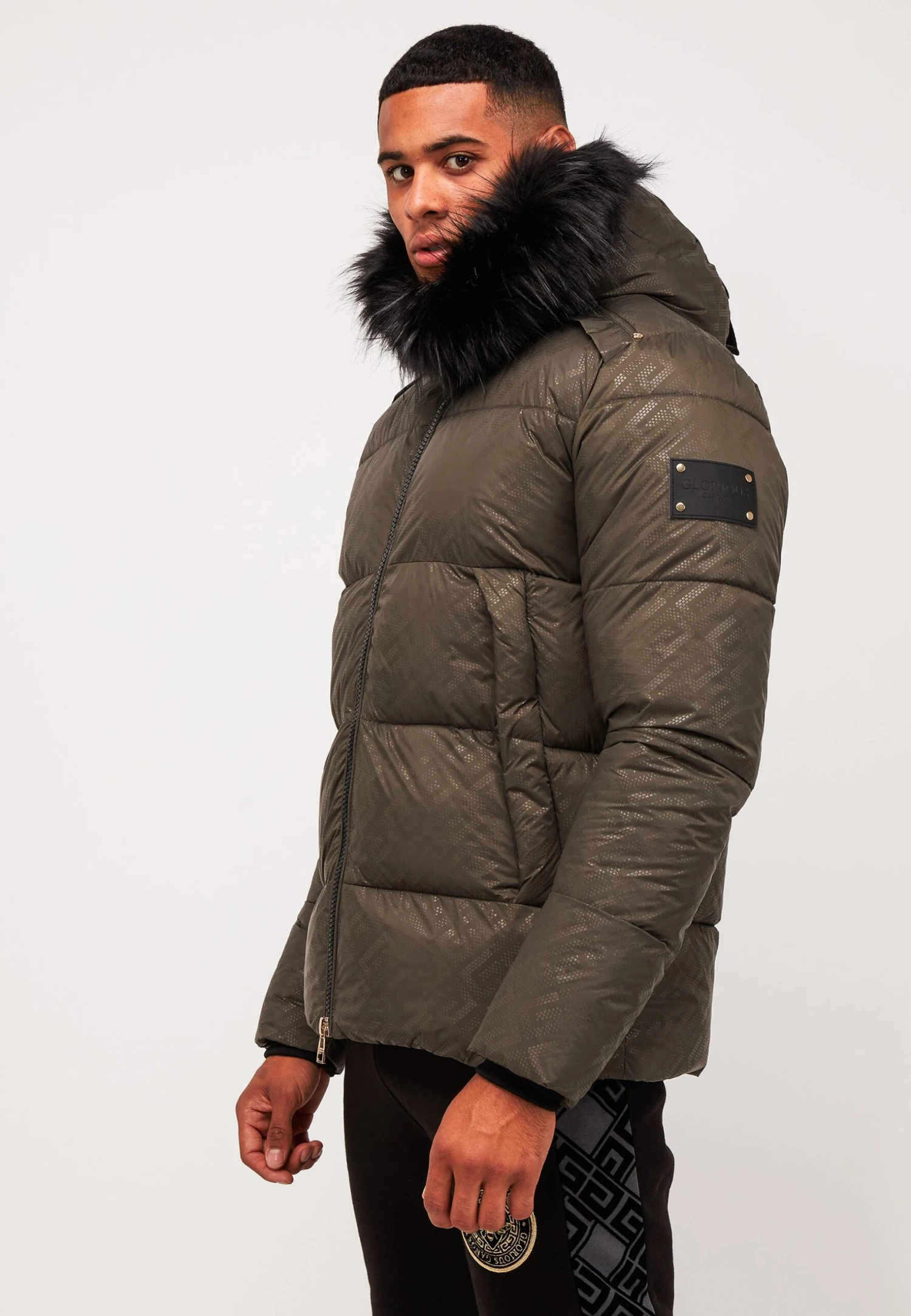 Aziri Short Puffer Jacket - Winter Jacket - Khaki - Image 5
