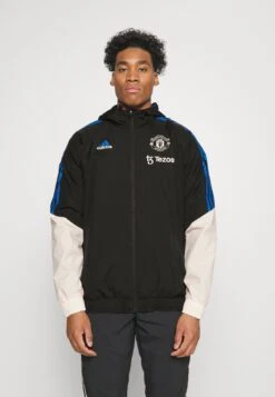 ADIDAS PERFORMANCE Manchester United Allweather Jacket - Club Wear - Black/Icey Pink