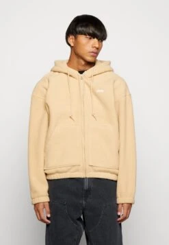 Obey Clothing Gaze Hooded Jacket Unisex - Fleece Jacket - Oat Milk