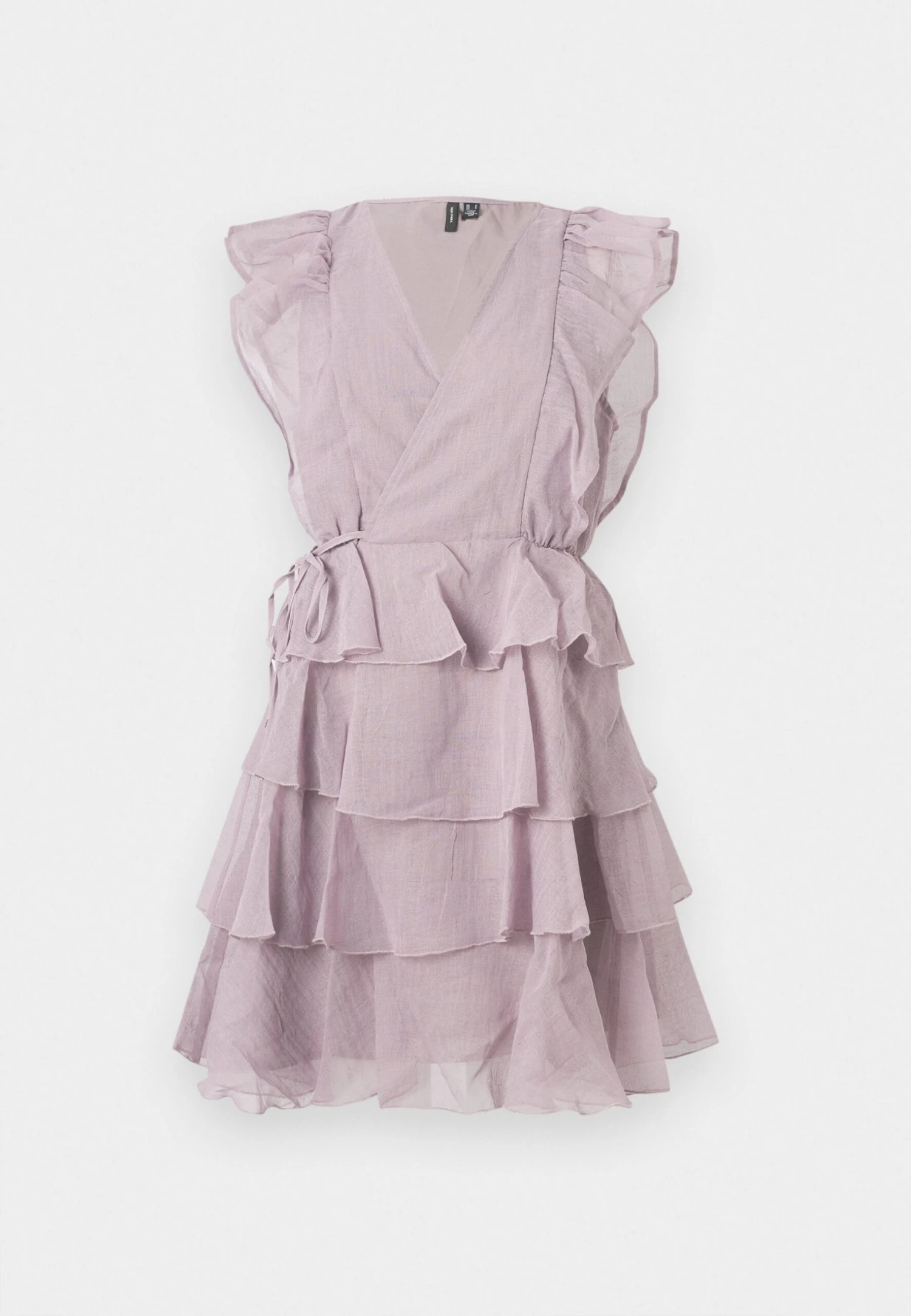 Vero Moda VMSABRINA SS SHORT FLOUNCE WVN EXP - Day Dress - Elderberry - Image 5