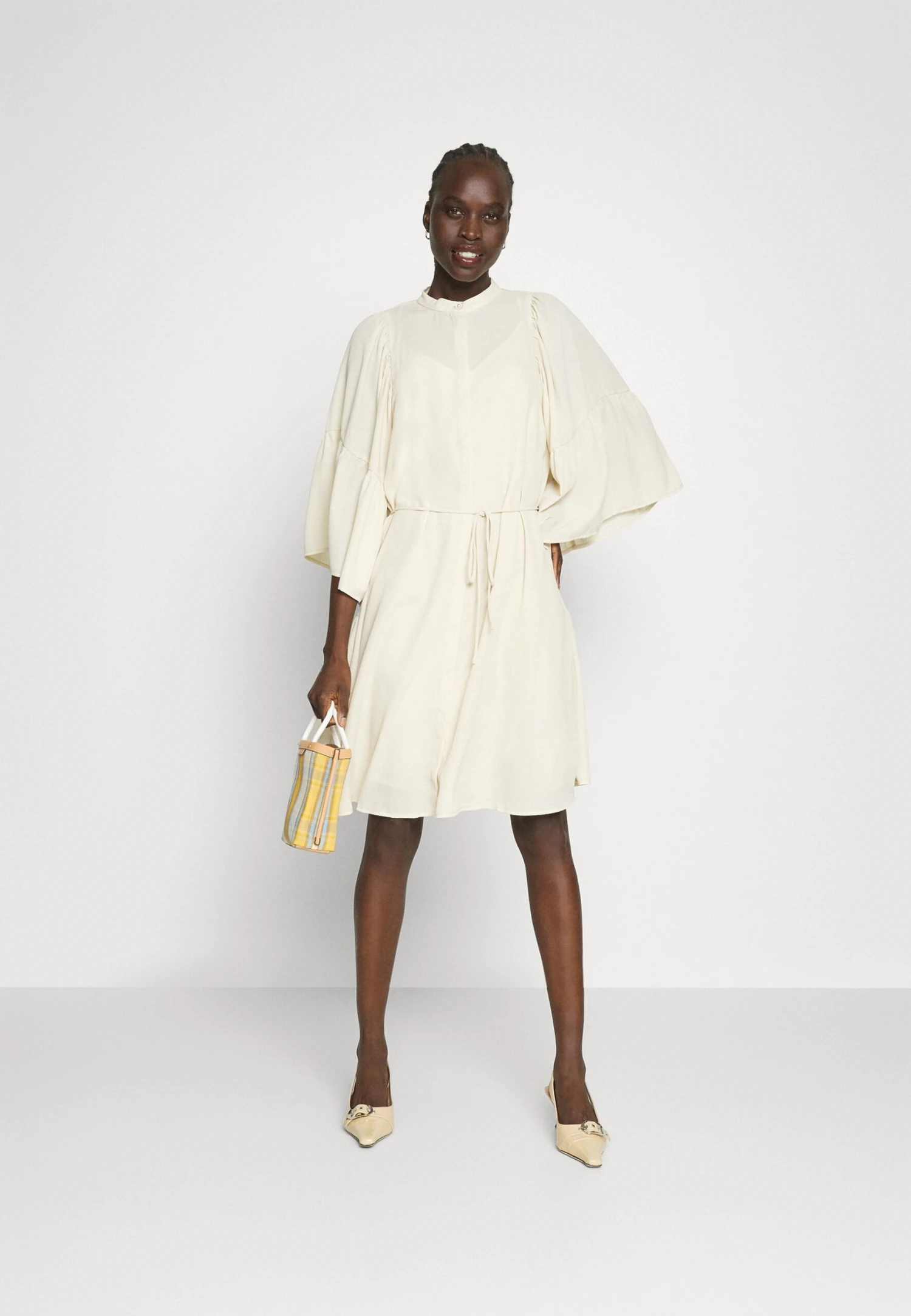 Bruuns Bazaar Camilla Imila Dress - Shirt Dress - Bleached Sand - Image 2