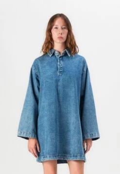 Pieces PCKENYA A-SHAPE NOOS BC - Denim Dress - Medium Blue Denim