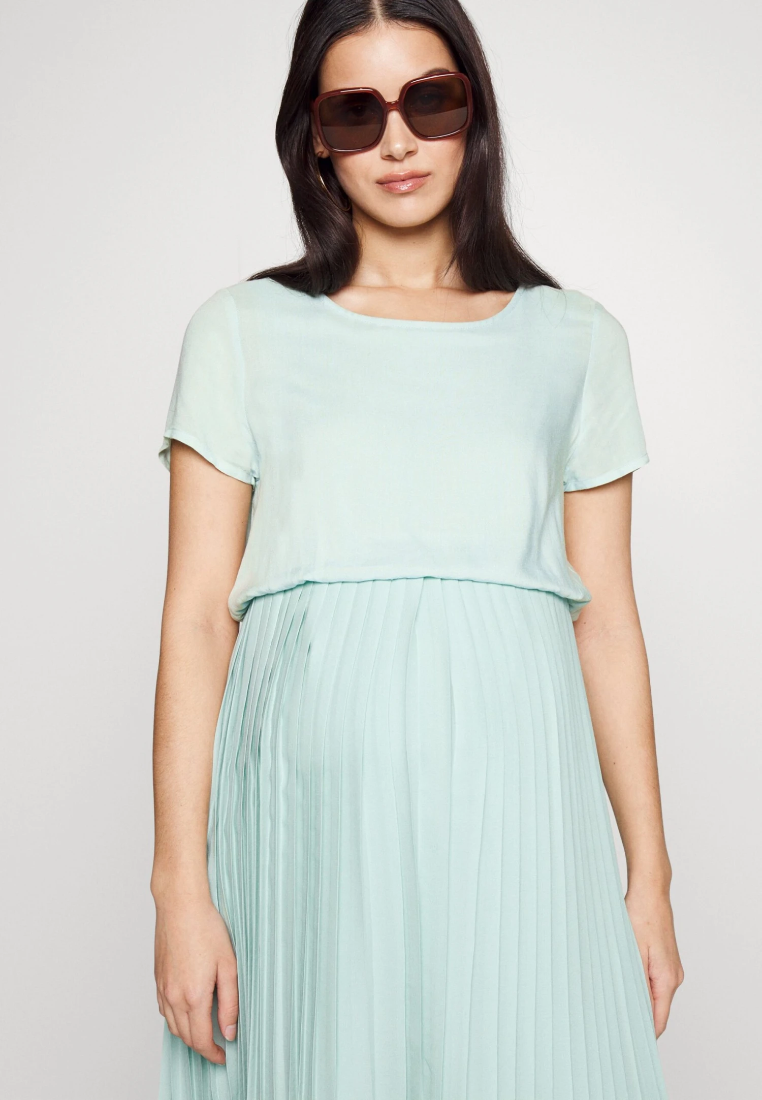 Dress Mix Nursing Short Sleeve - Day Dress - Pale Mint - Image 4