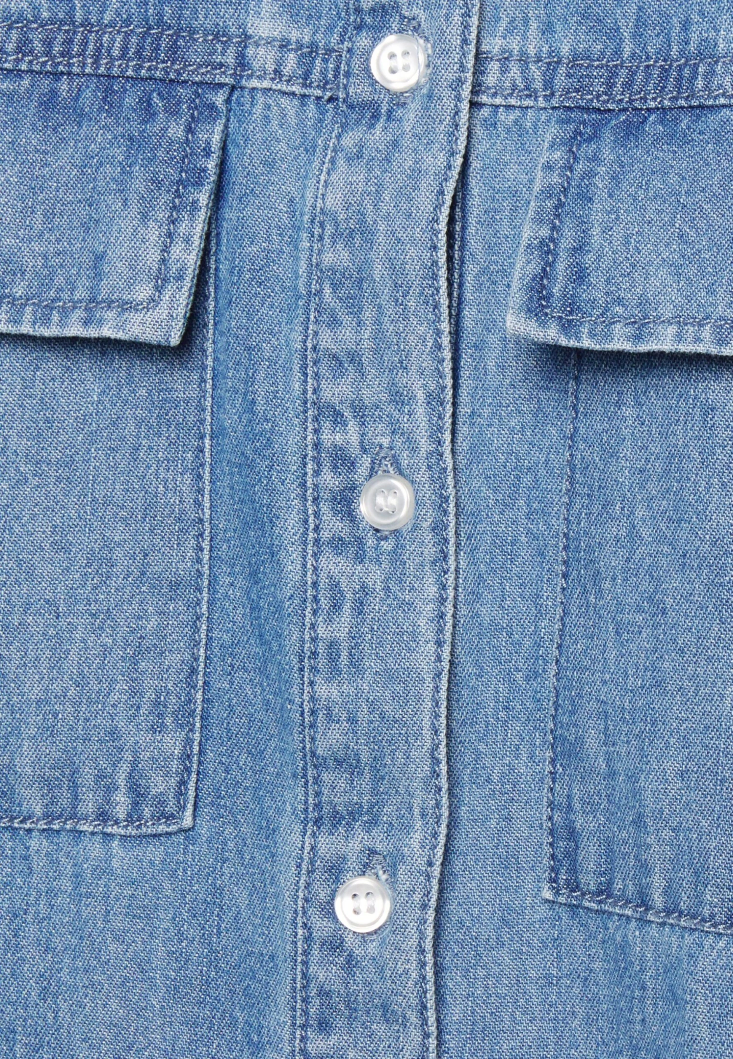 Pieces Petite Pcosalina Midi Dress - Denim Dress - Medium Blue Denim - Image 3