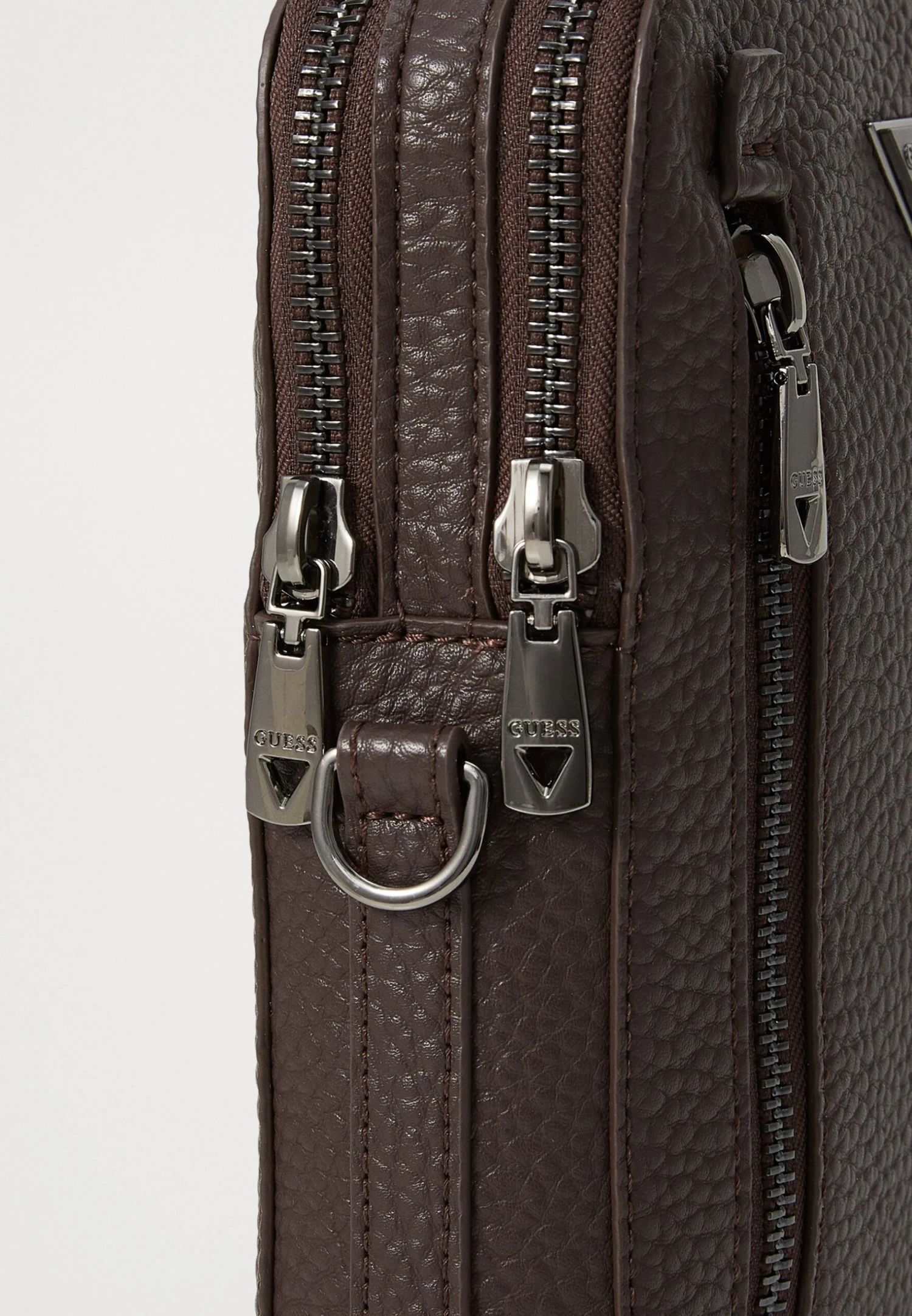 Guess TORINO ZIP XBODY - Cross Body Bag - Dark Oak - Image 5