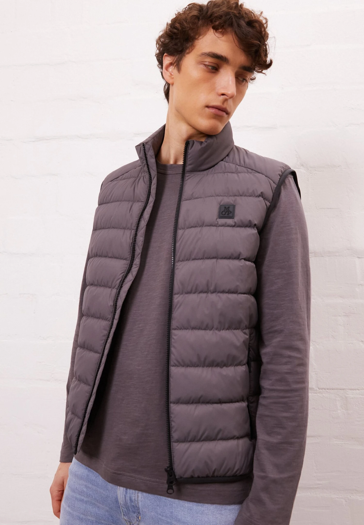 Marc O'Polo Regular FitStand Up Collar- Waistcoat - Moonless Sky