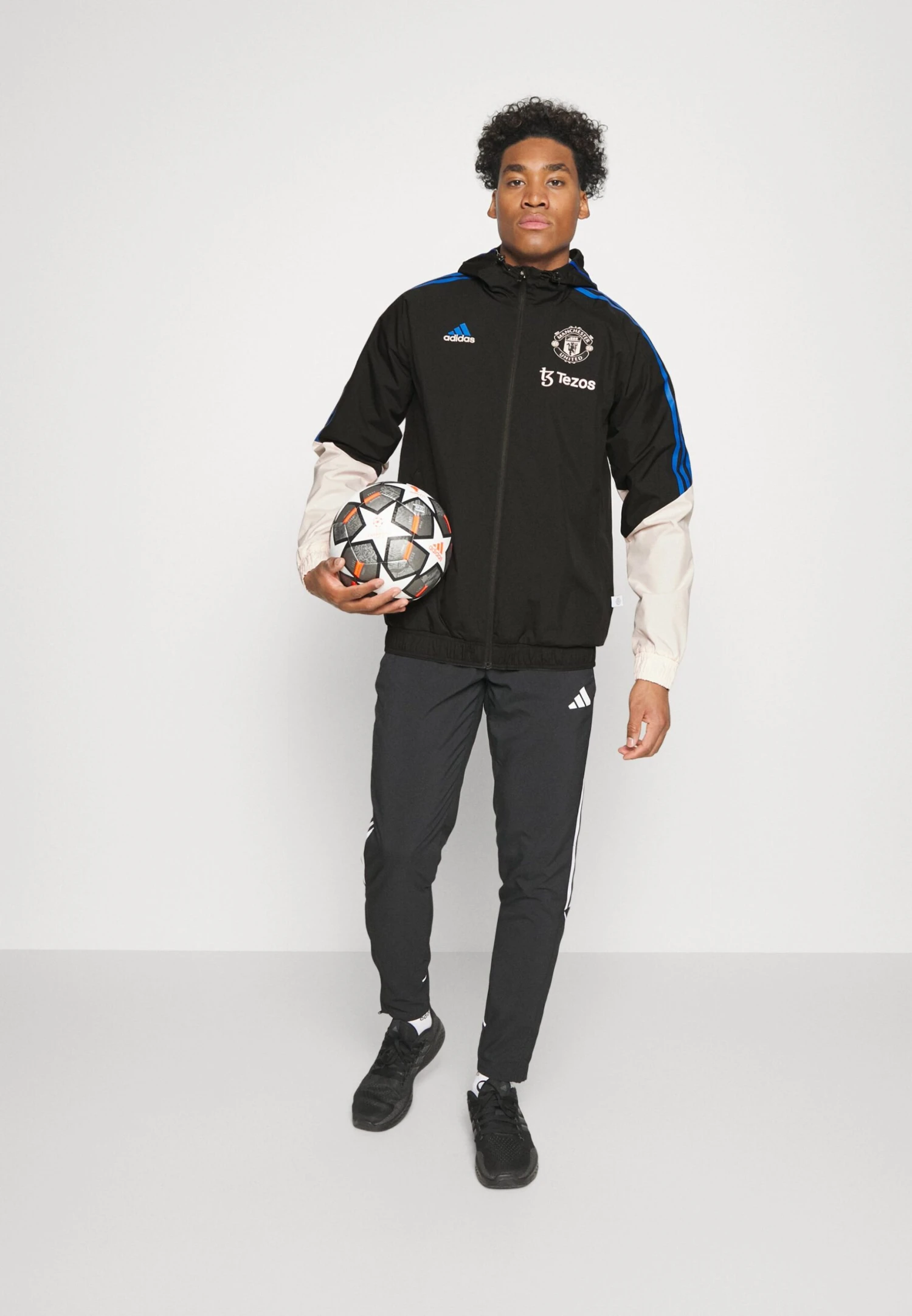 ADIDAS PERFORMANCE Manchester United Allweather Jacket - Club Wear - Black/Icey Pink - Image 2