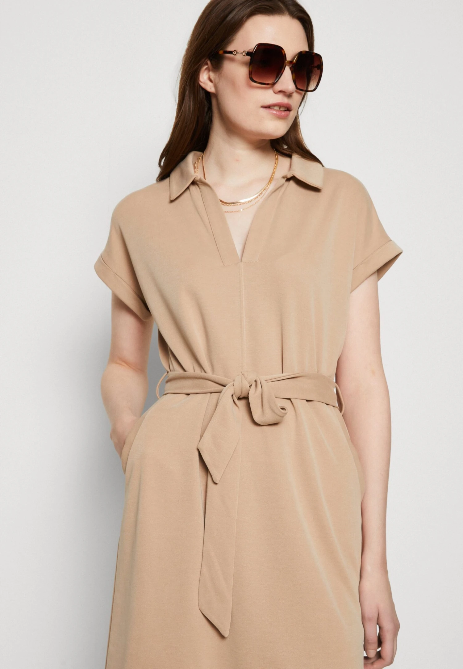 ESPRIT Dress - Jersey Dress - Taupe - Image 4