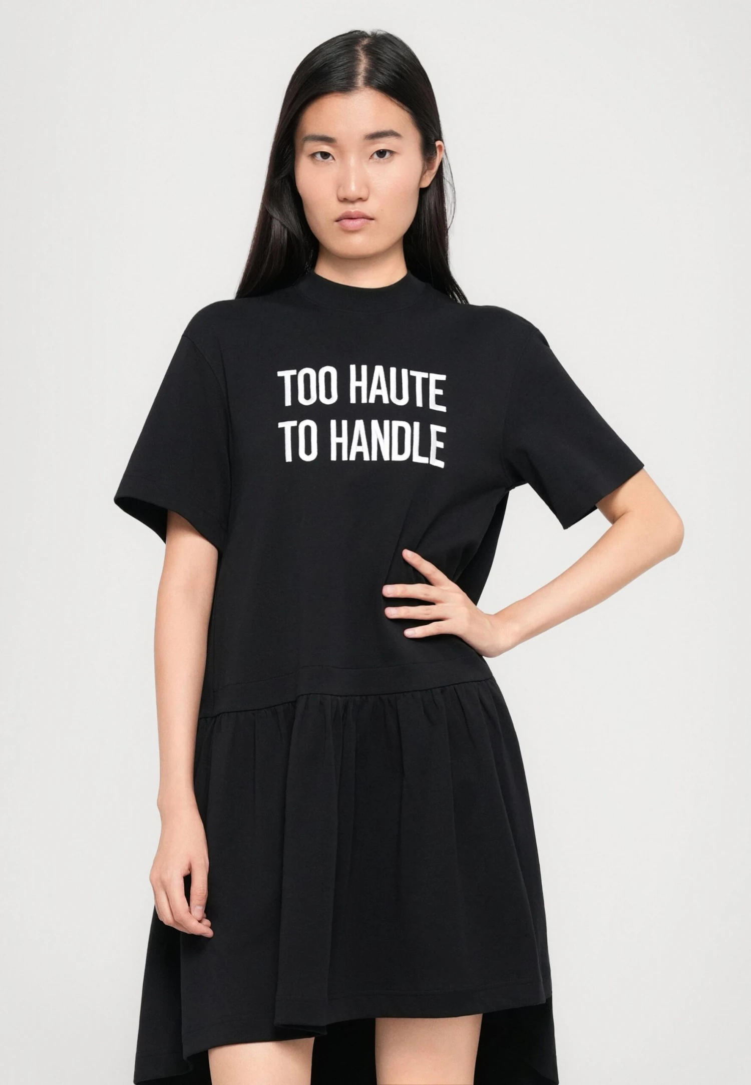 MOSCHINO TOO HAUTE TO HANDLE DRESS - Jersey Dress - Black - Image 5
