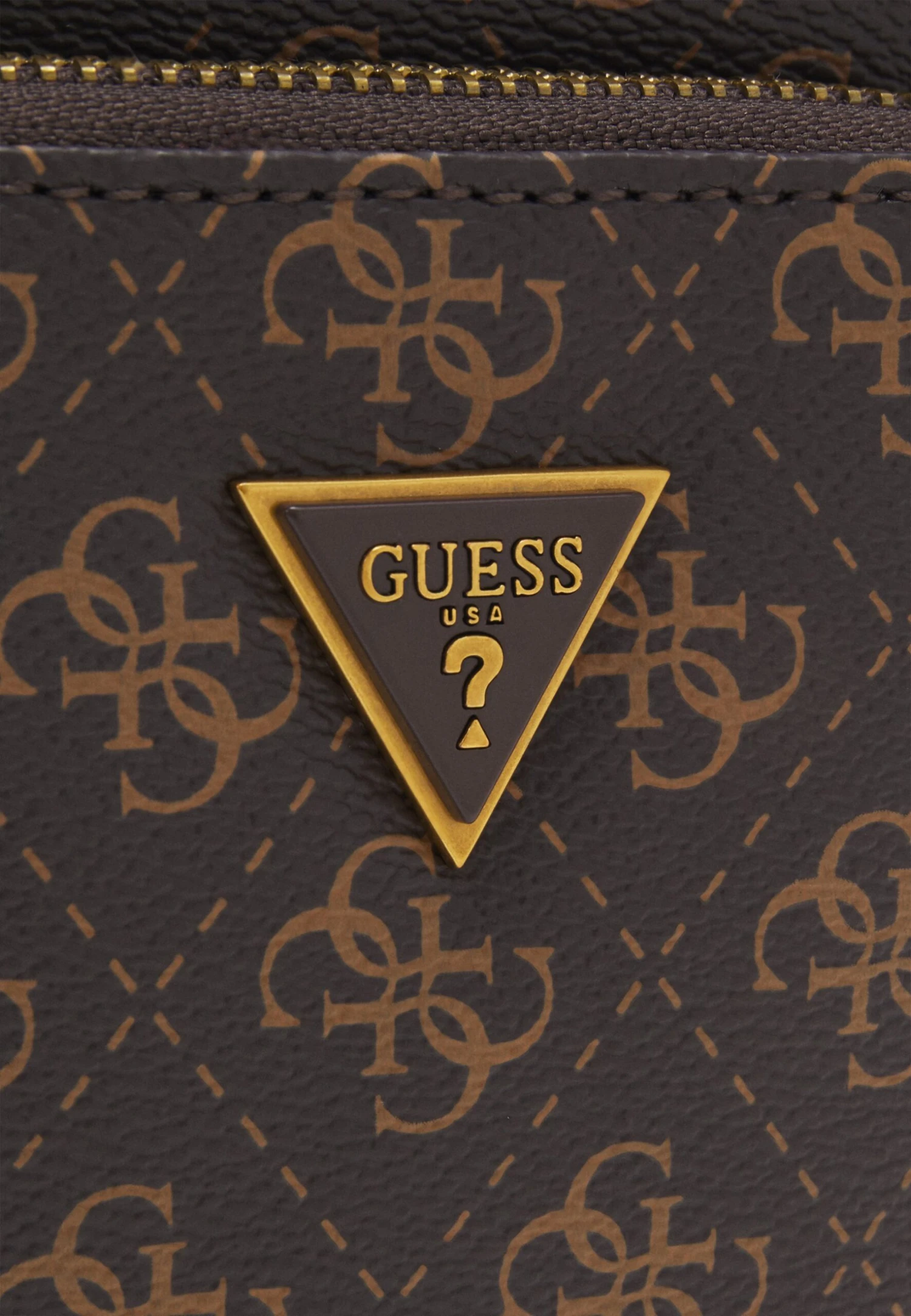 Guess MILANO XBODY DOUBLE - Cross Body Bag - Brown/ochre - Image 6