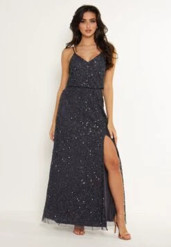 Scatter Embellished Sequin- Occasion Wear - Grey