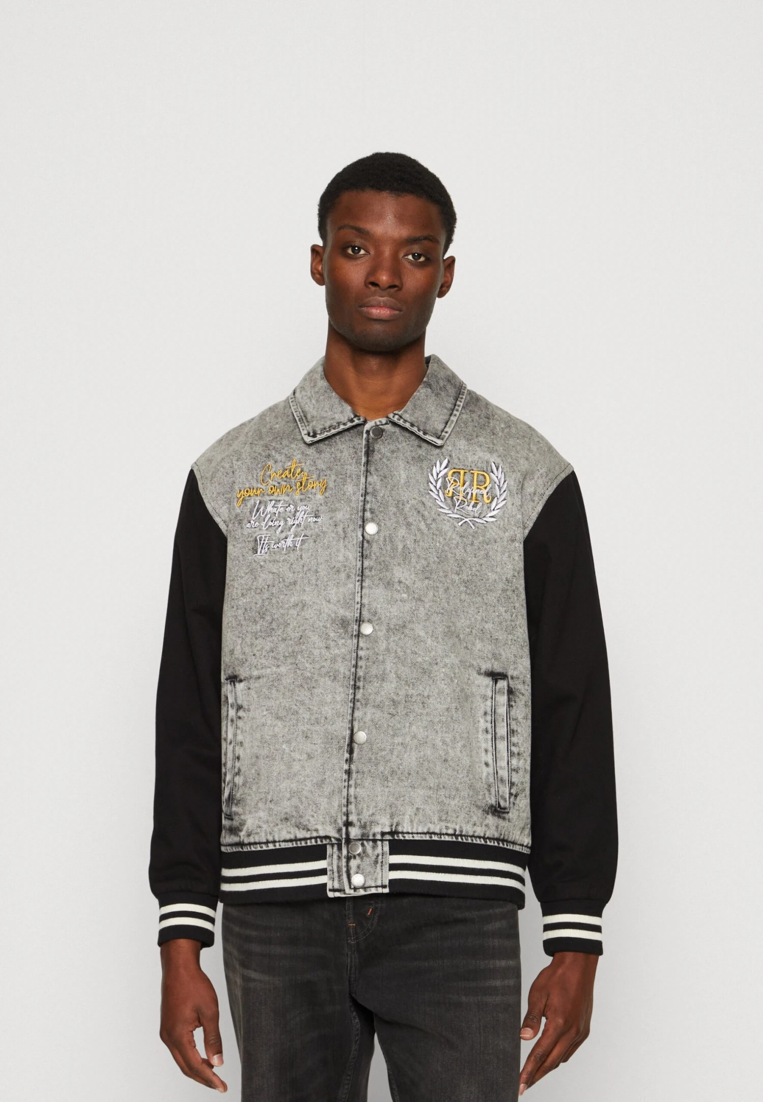 Redefined Rebel Luke Jacket- Denim Jacket - Light Grey - Image 3