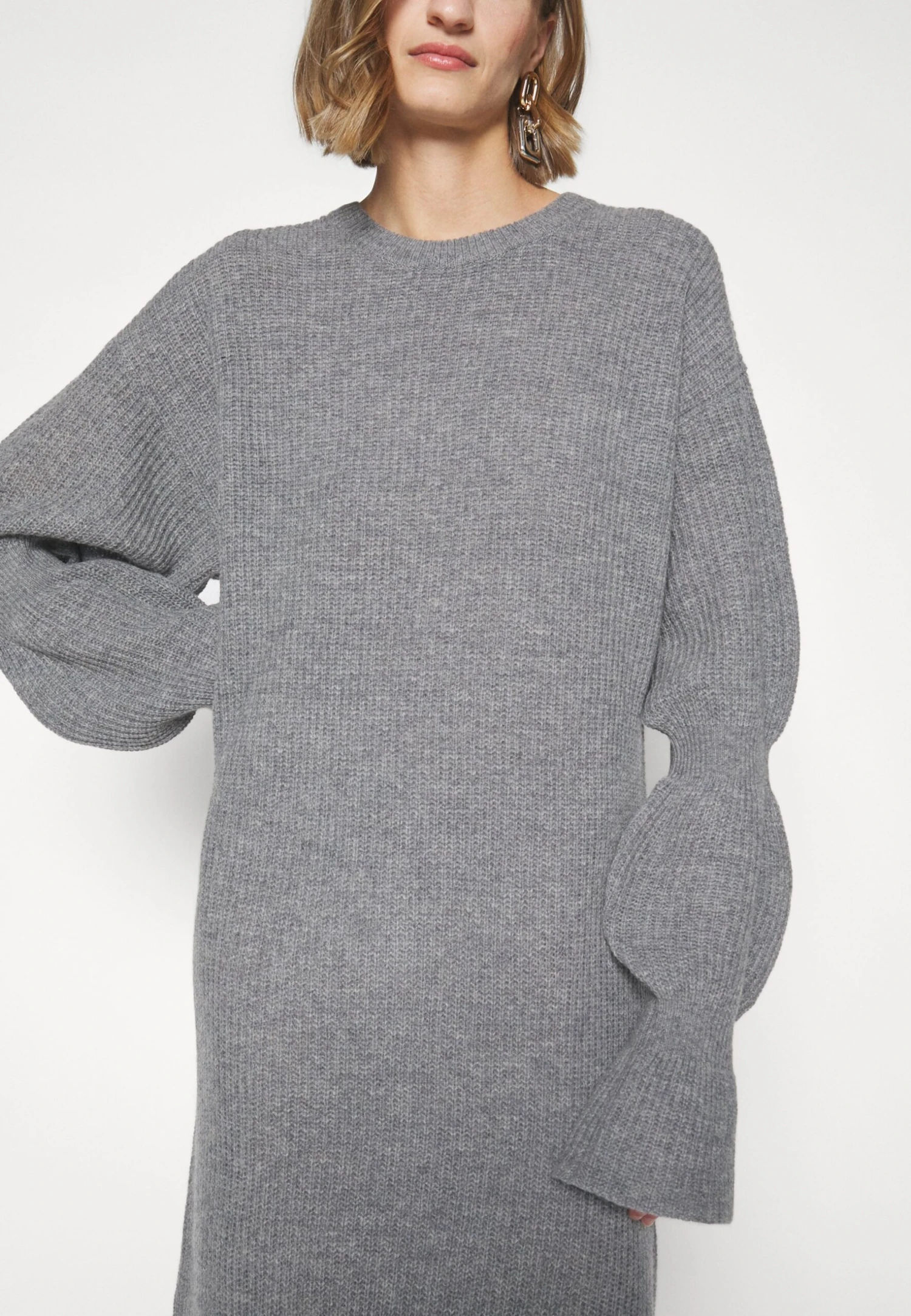 Designers Remix Carmen Drape Dress - Jumper Dress - Grey - Image 6