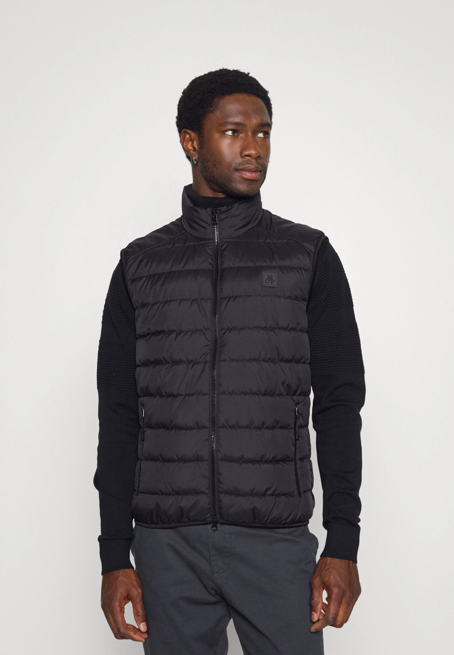 Marc O'Polo Vest Regular Fit Stand Up Collar - Waistcoat - Black - Image 4