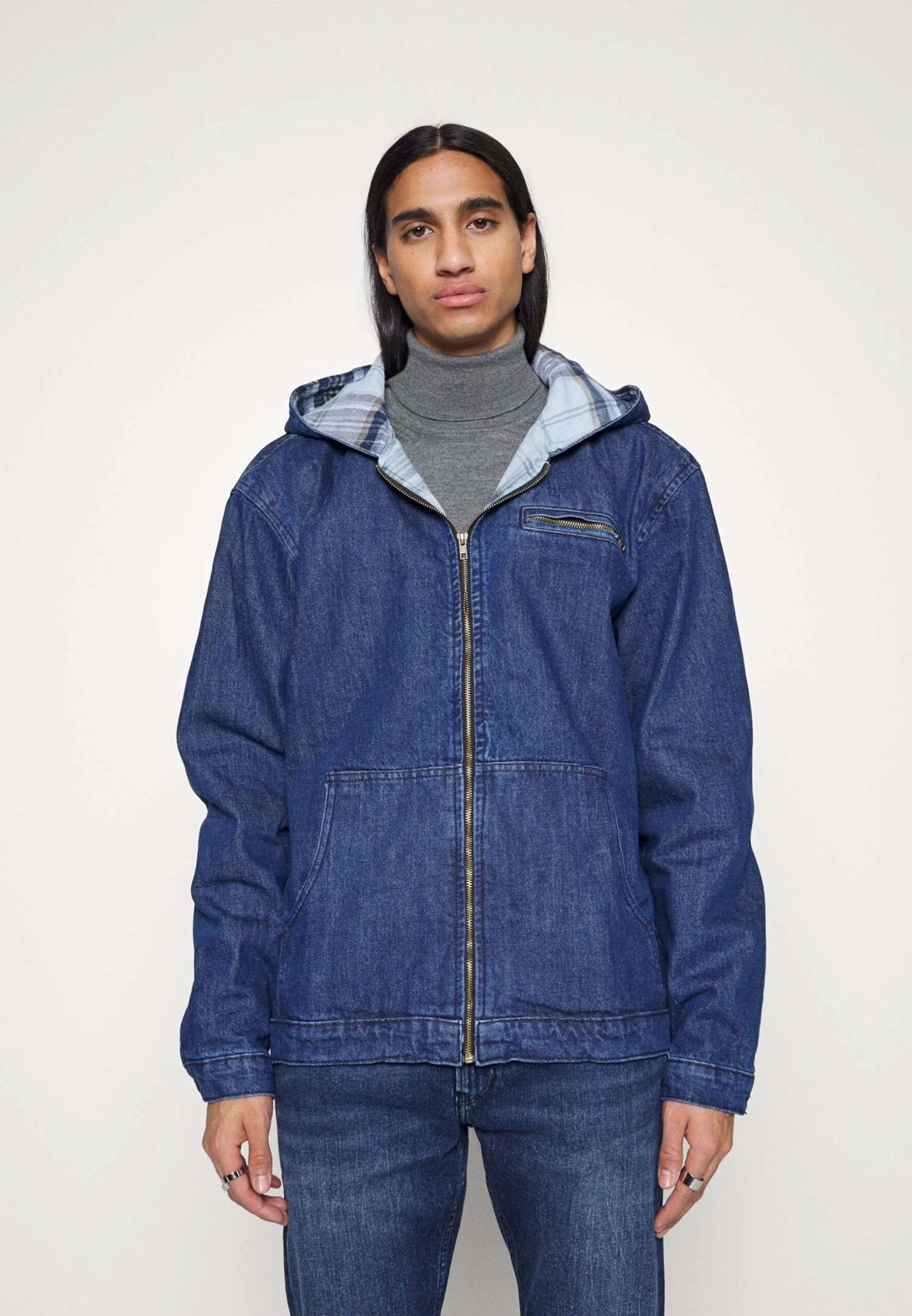 NIGHT ADDICT Narakeem - Denim Jacket - Dark Denim Blue