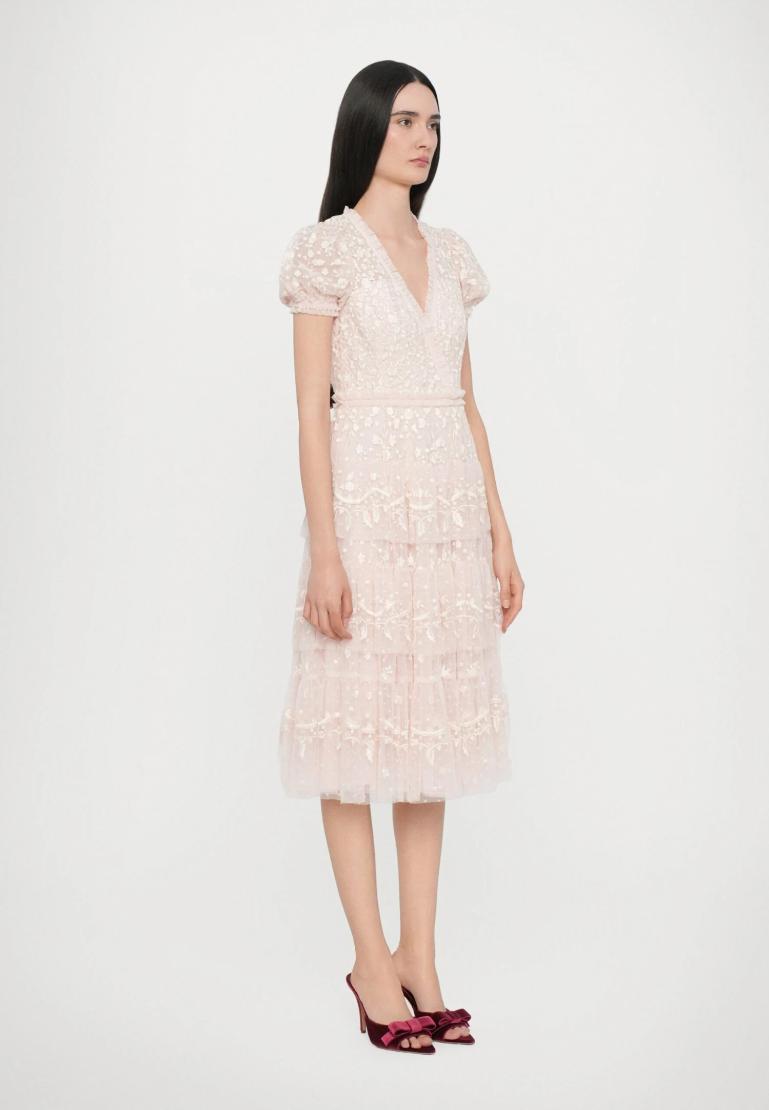 Needle & Thread LAYERED DRESS - Cocktail Dress / Party Dress - Dusk Pink/cream - Image 4