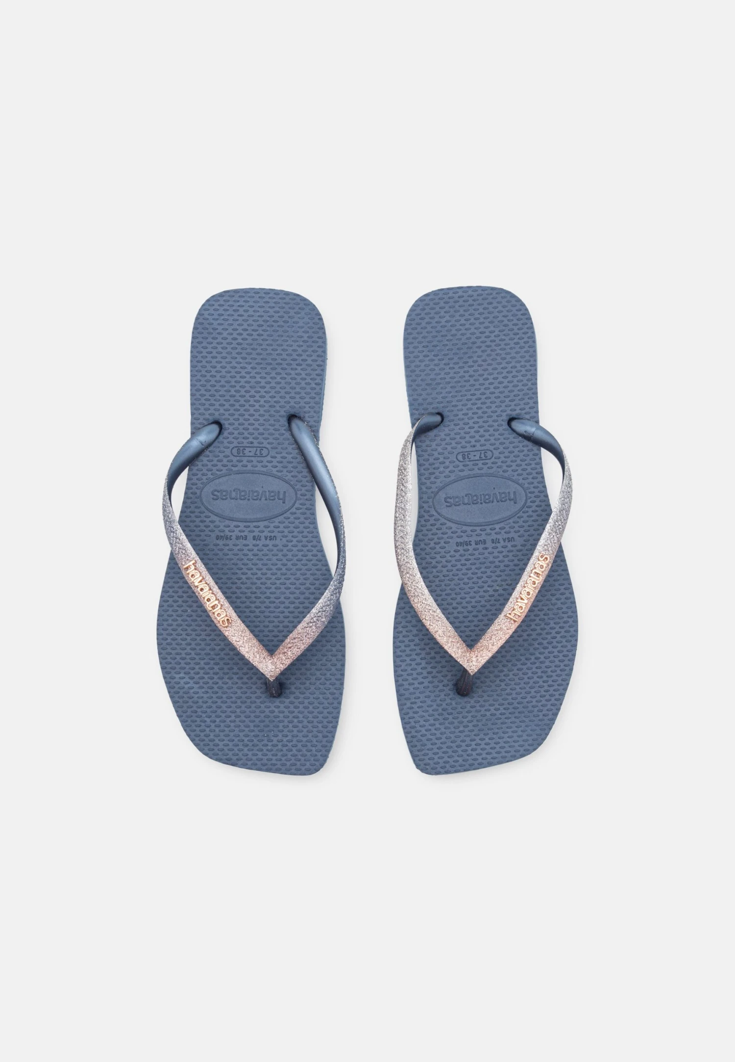 Havaianas Slim Square Glitter - T-Bar Sandals - Indigo Blue - Image 6