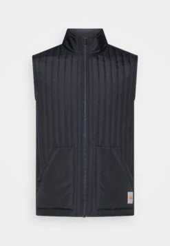 Lindbergh Vertical Quilted Waistcoat - Waistcoat - Black