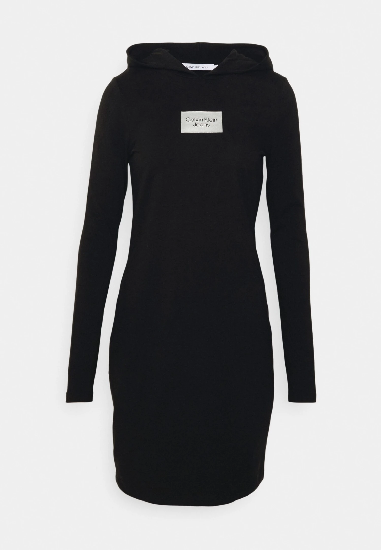 Calvin Klein Jeans Logo Box Tight Hoodie Dress - Day Dress - Black - Image 5