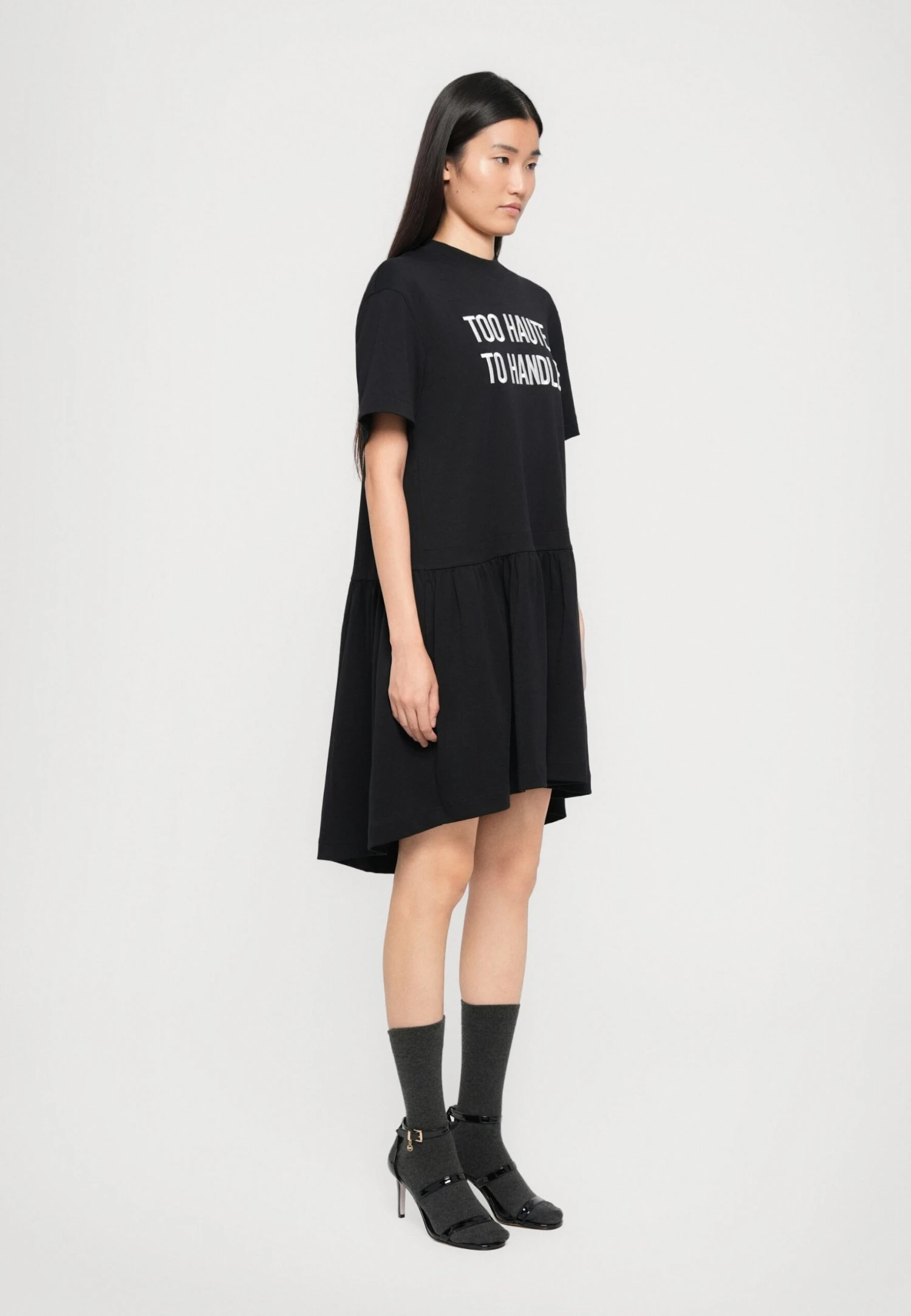 MOSCHINO TOO HAUTE TO HANDLE DRESS - Jersey Dress - Black - Image 4