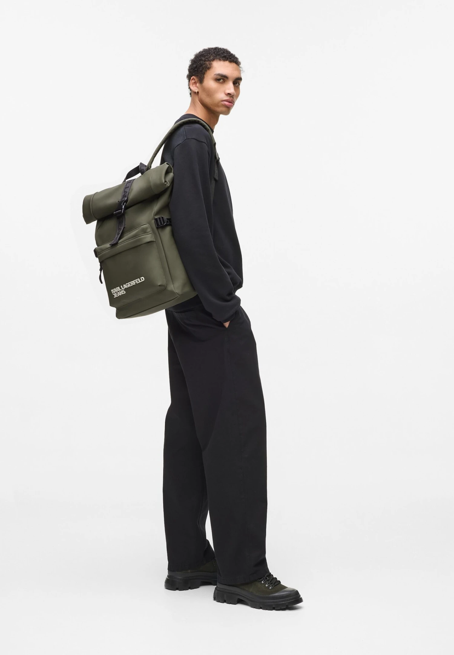 Karl Lagerfeld Jeans LOGO COATED - Rucksack - Forest Night