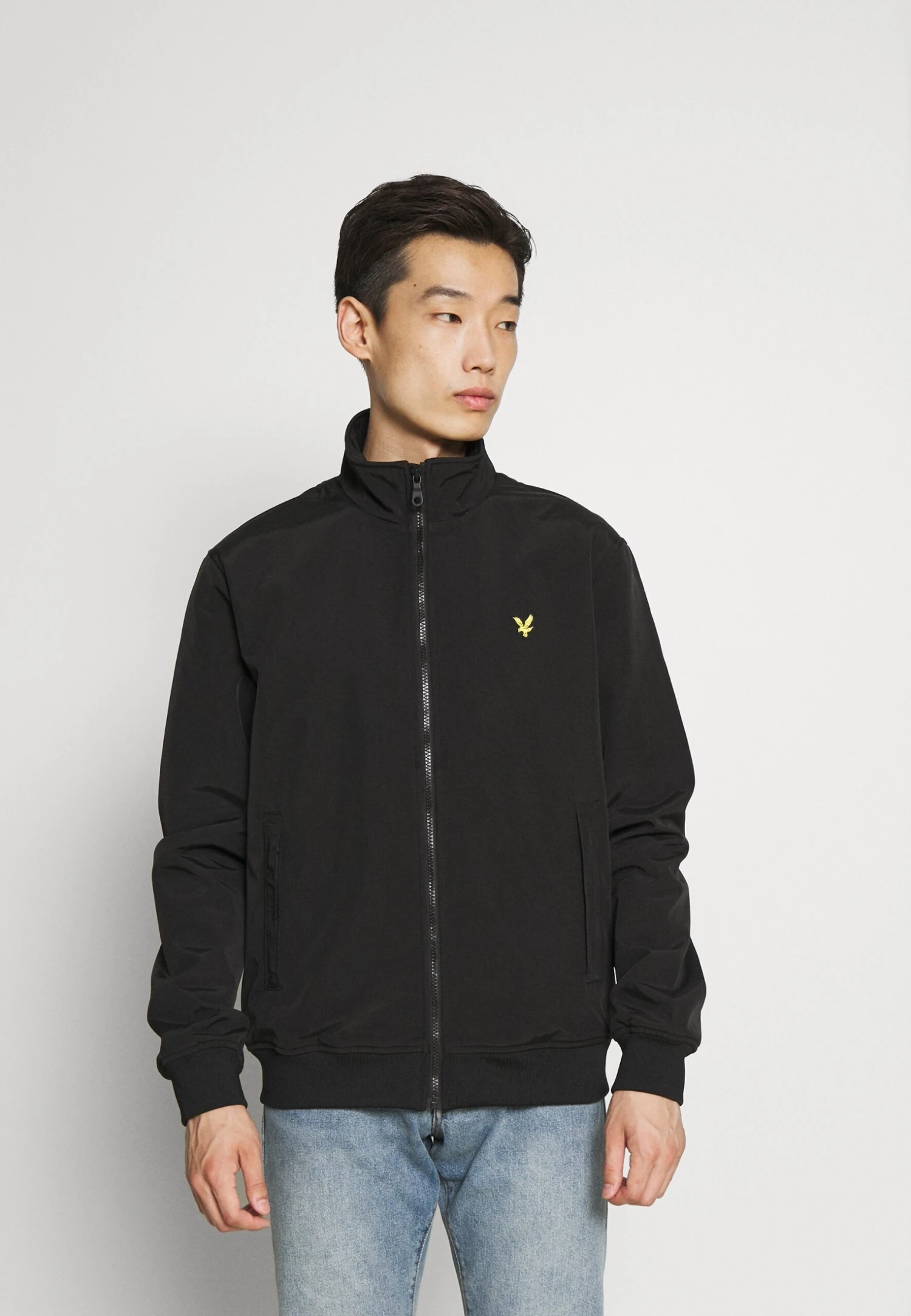 Lyle & Scott Funnel Neck Jacket - Summer Jacket - Jet Black